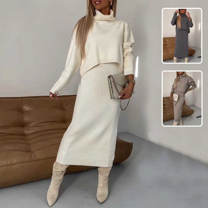 LuxeWeave™ Robe en Deux Pièces pour Femme - Élégance et Confort Polyvalent