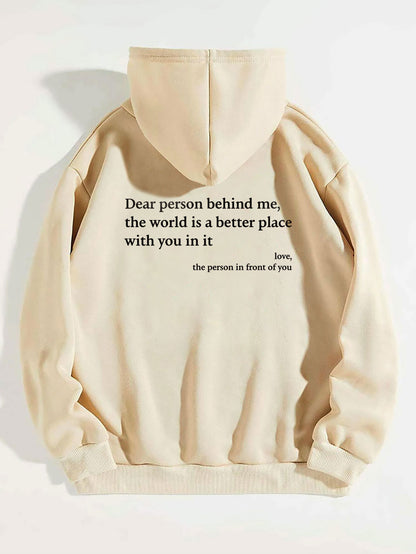 Sweat à Capuche Message d’Amour – Confort et Style avec une Touche Positive