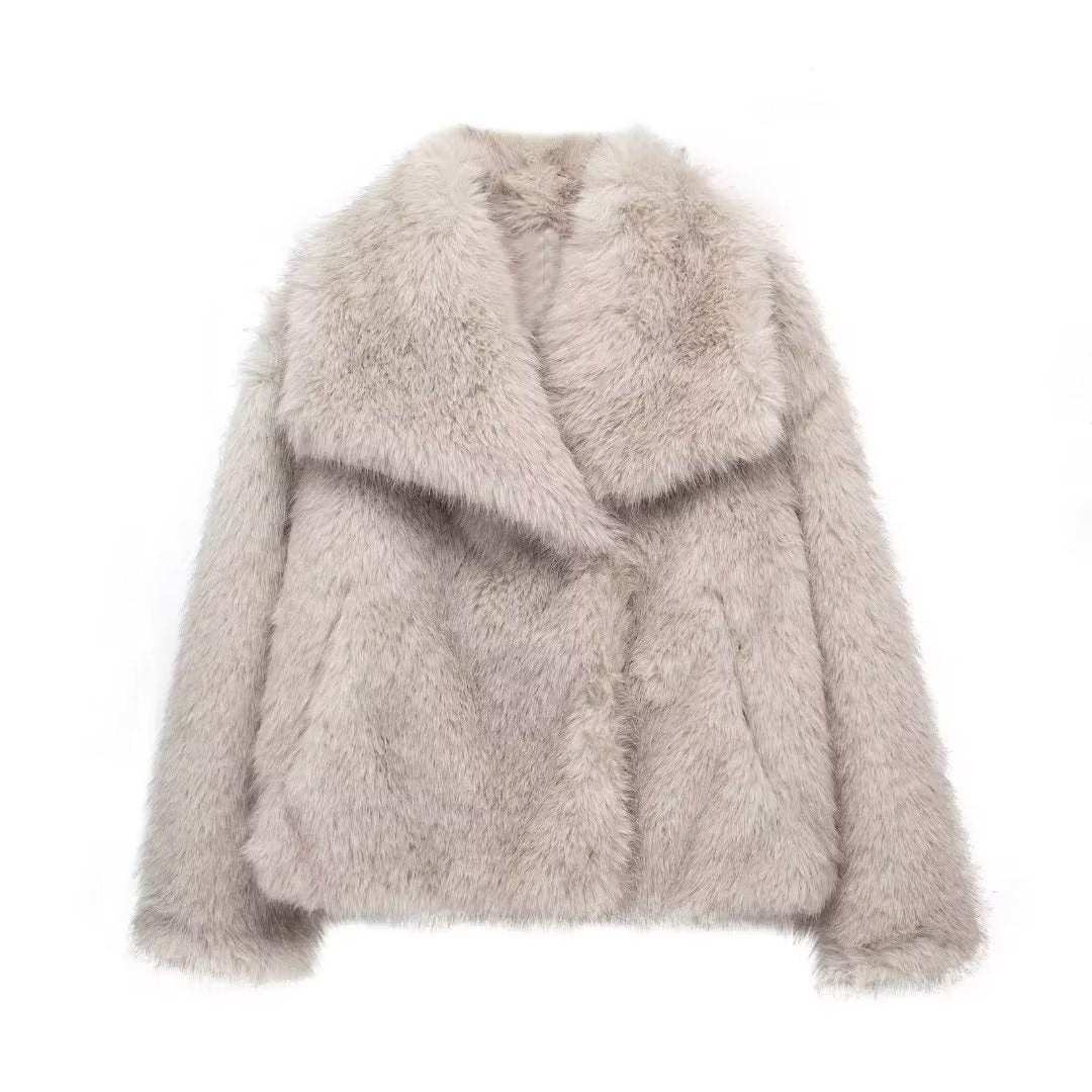 Manteau "CozyGlam" d'Hiver en Peluche – Élégance et Confort Décontracté pour la Saison Froide